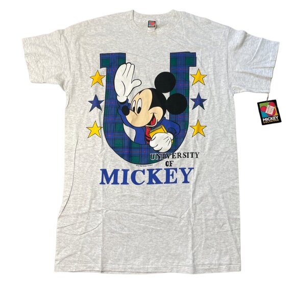 vintage NWT University of Mickey sleep shirt t-shirt single stitch Unlimited - Picture 1 of 8